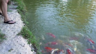 Naked House Tour and Feeding the Pond Fish and Turtle – Cory Chase and Amiee Cambridge